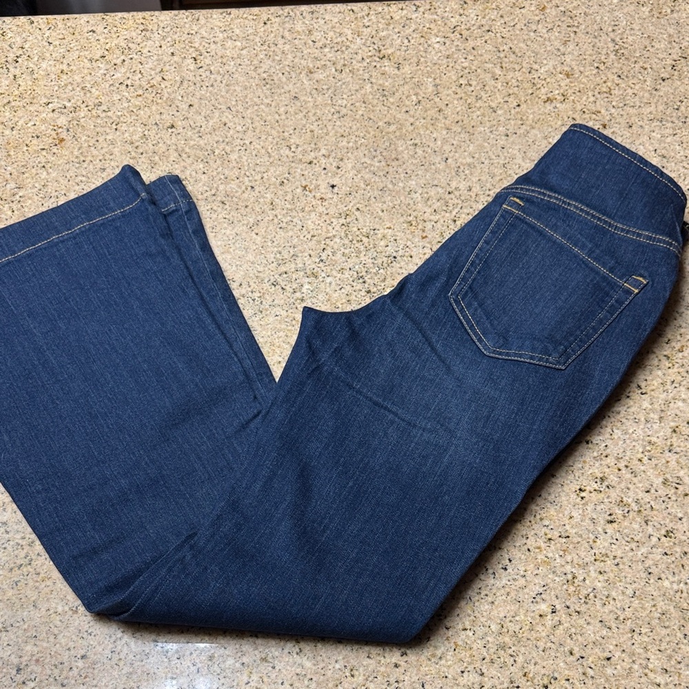 INC International Concepts Indigo Pull-On Flare Jeans 4P